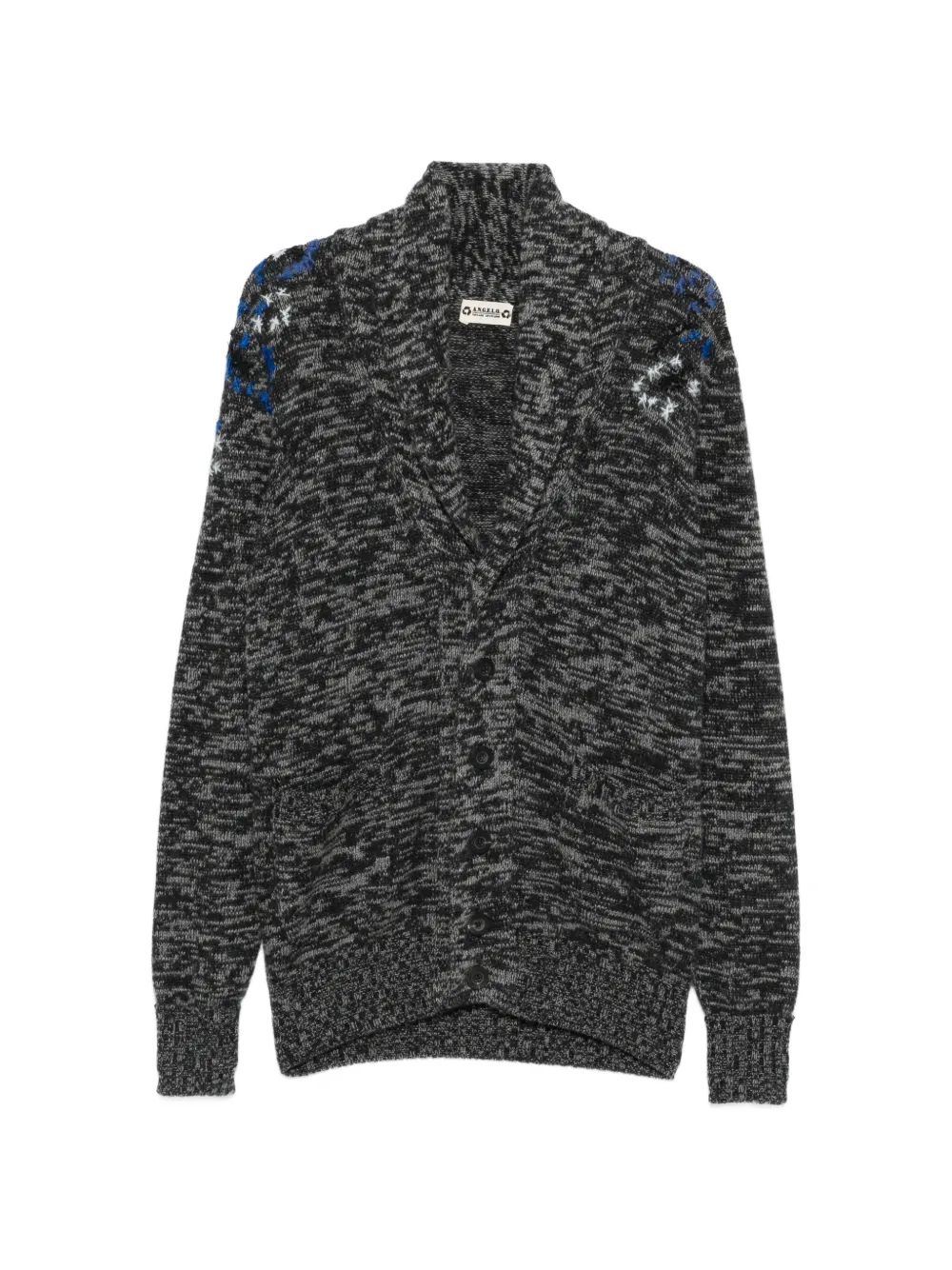 A.N.G.E.L.O. Vintage Upcycling Cardigan con ricamo - Grigio