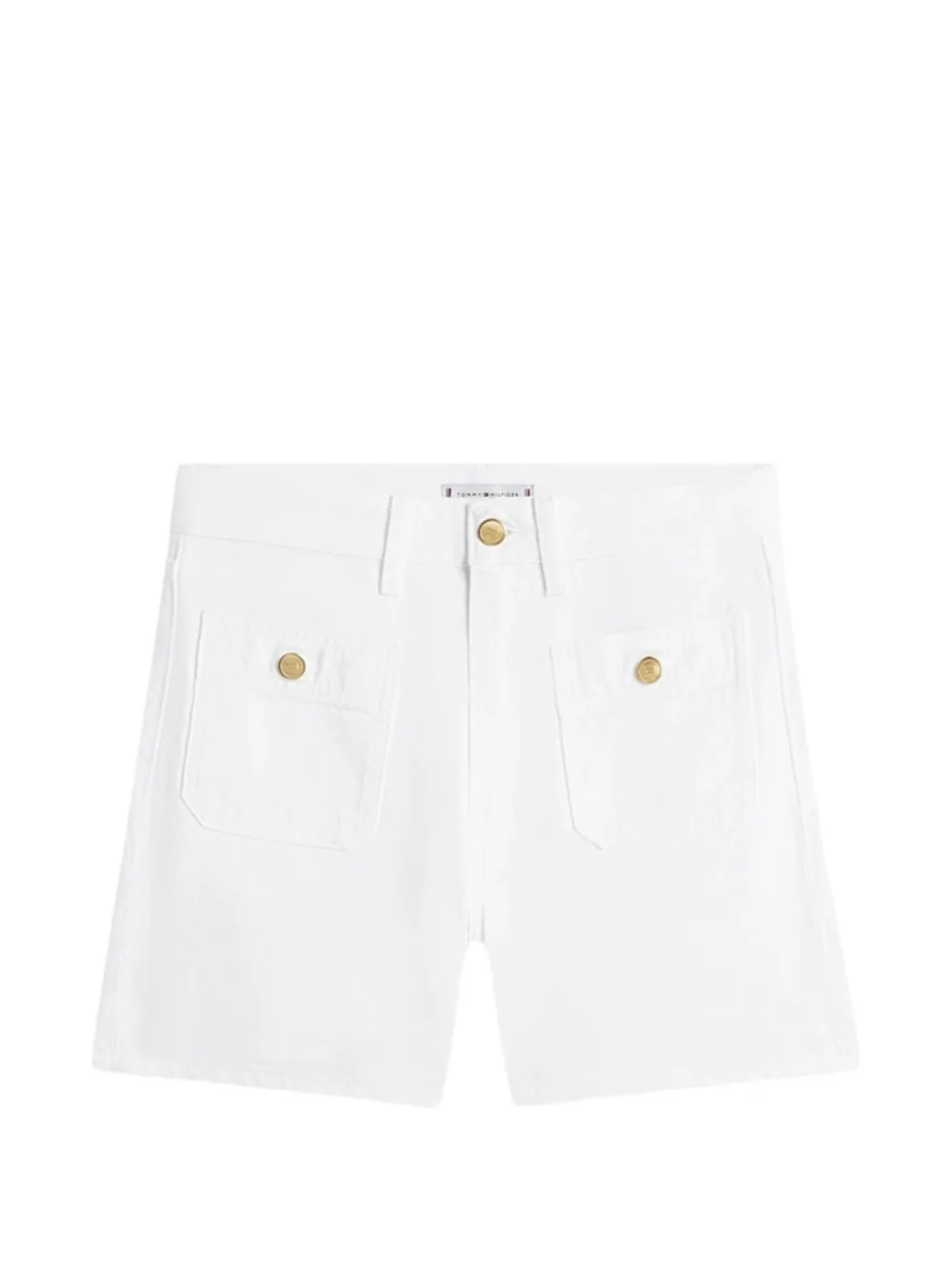 Tommy Hilfiger patch-pocket denim shorts - Bianco