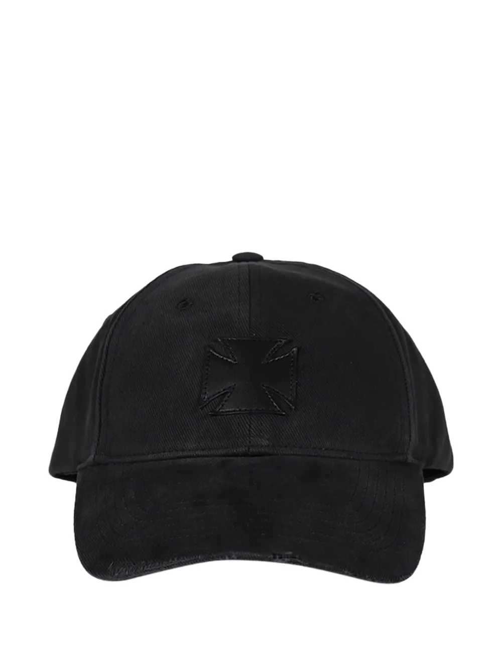Vetements Leather Cross Cap In Black