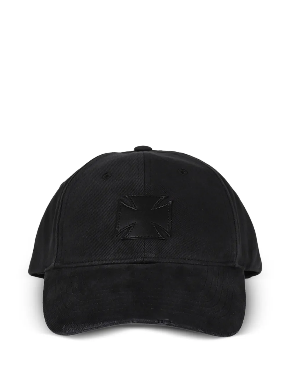 VETEMENTS leather cross cap - Nero