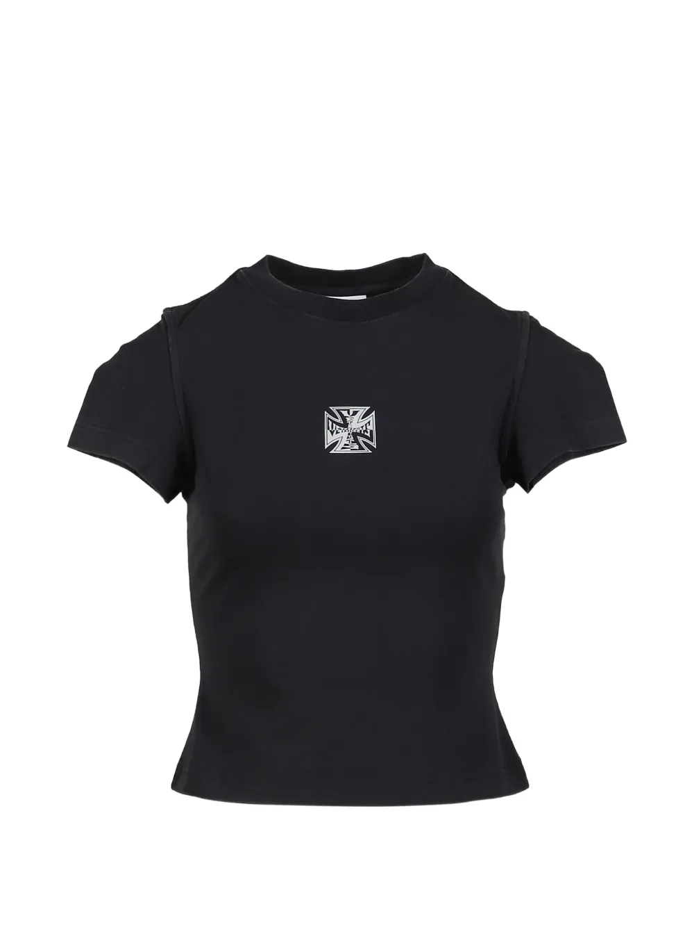 VETEMENTS Biker Cross T-Shirt - Schwarz