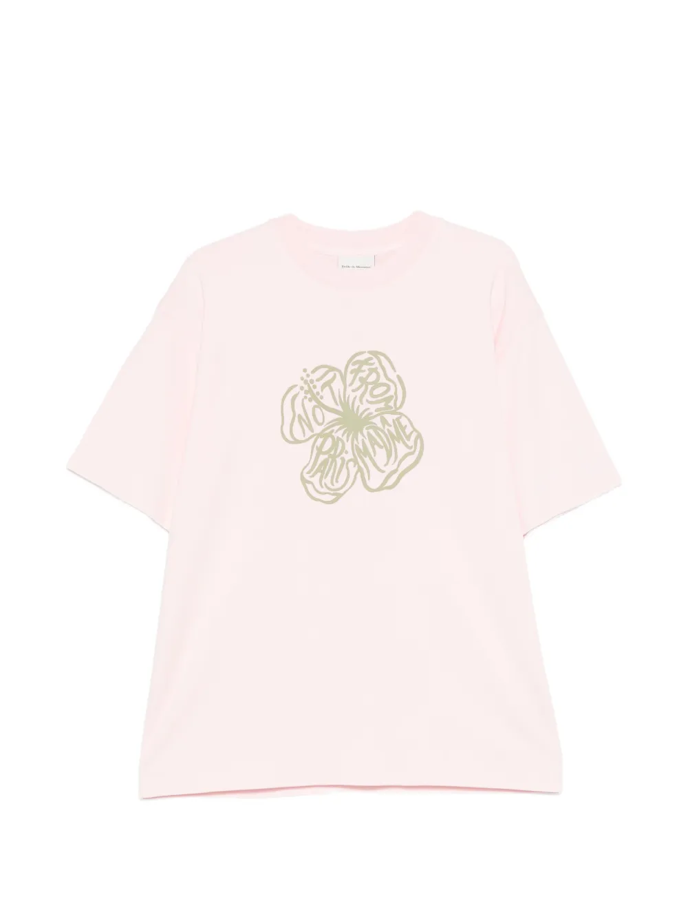 Drôle De Monsieur floral-print T-shirt - Rosa