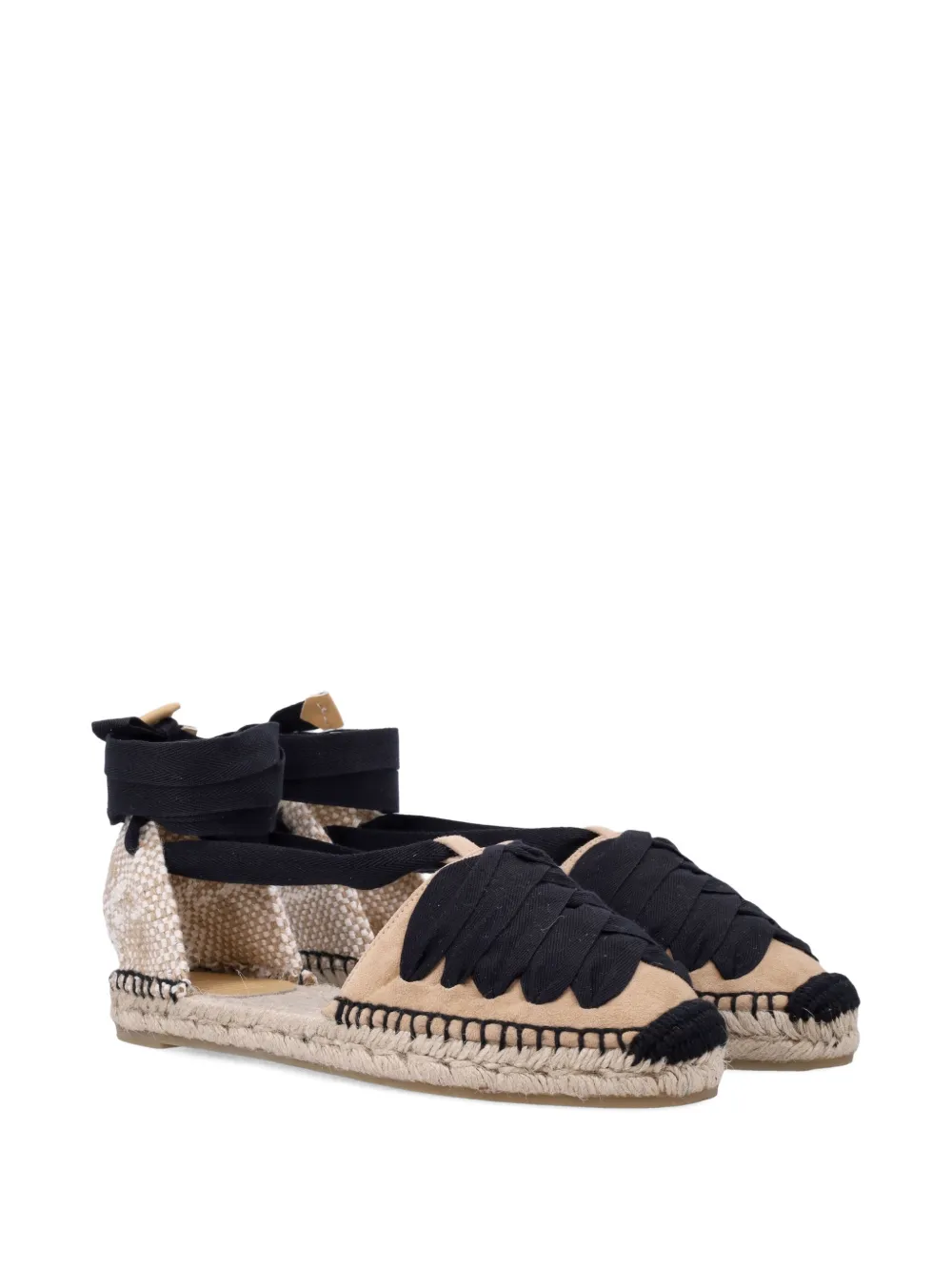 Castañer Kiva espadrilles met enkelbandje Beige
