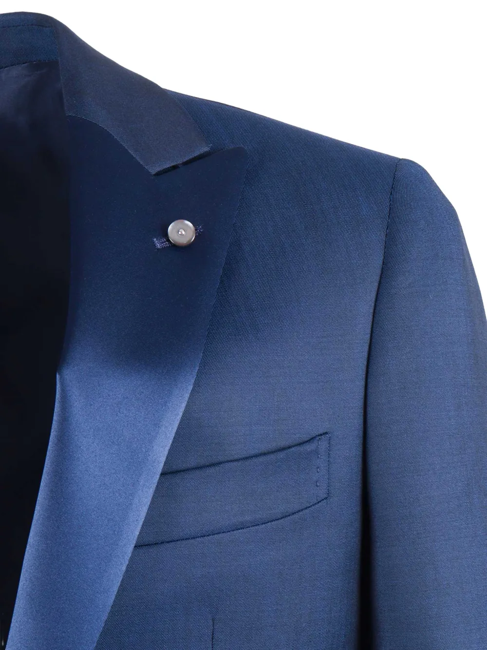 LUIGI BIANCHI MANTOVA Pak met enkele rij knopen Blauw