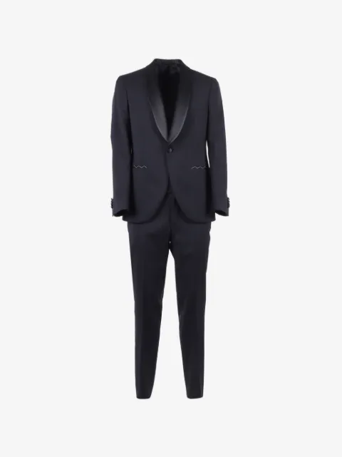 LUIGI BIANCHI MANTOVA shawl-collar zig-zag suit