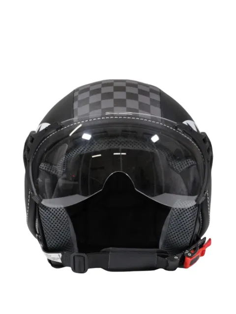 Sprayground shark-print checkerboard helmet