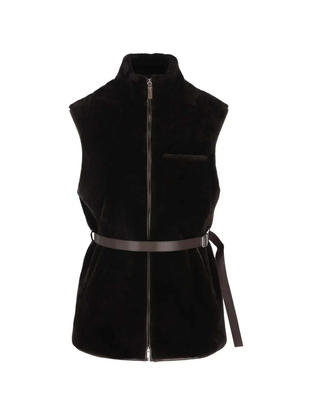 Tod's zip-belt waistcoast - Black