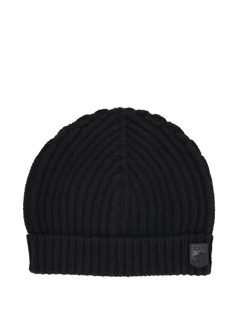 Tod's ribbed knit beanie - Nero