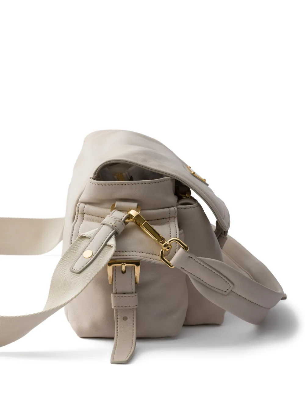 Prada Medium Explore nappa schoudertas Beige