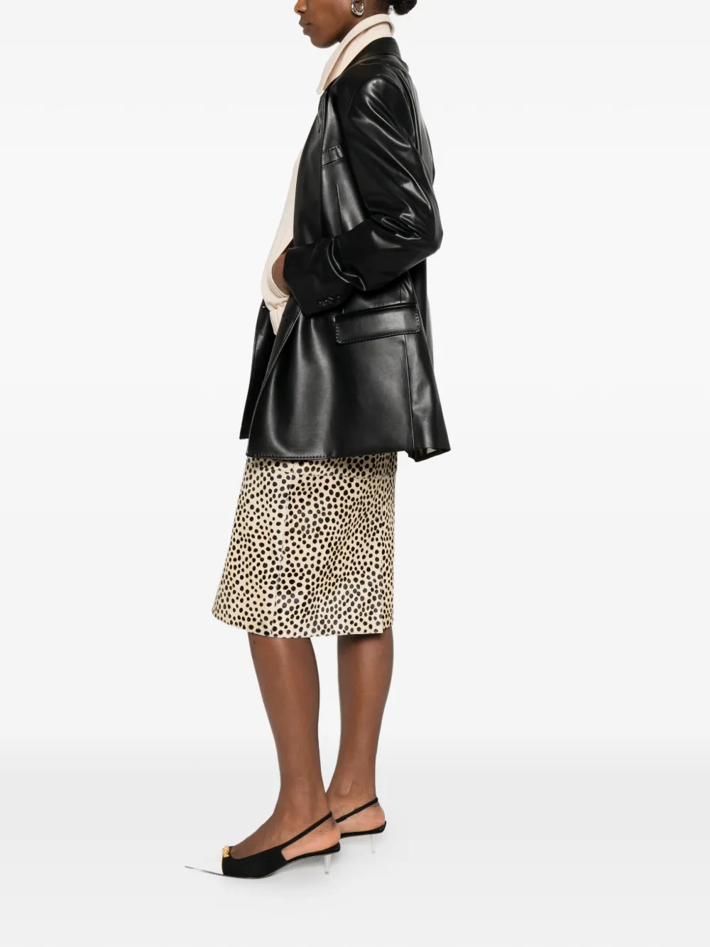  Eraldo Double-breasted Pocket Blazer - Black 