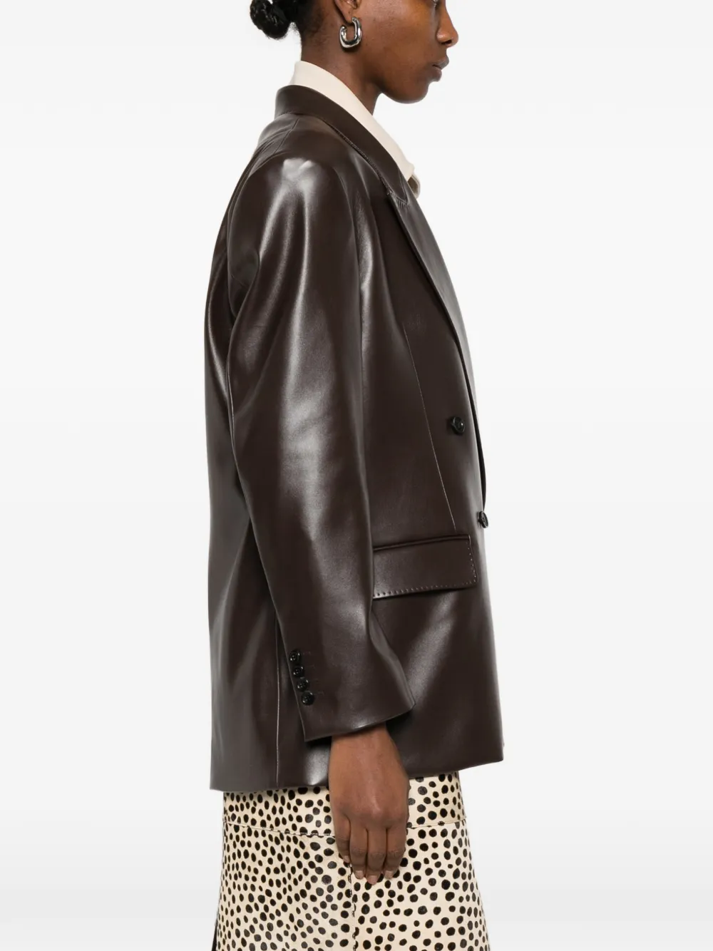  Eraldo Double-breasted Blazer - Brown 