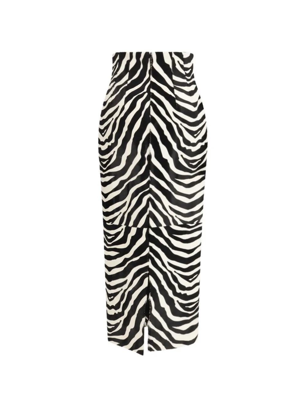 KHAITE Loxley midi-rok met zebraprint Zwart
