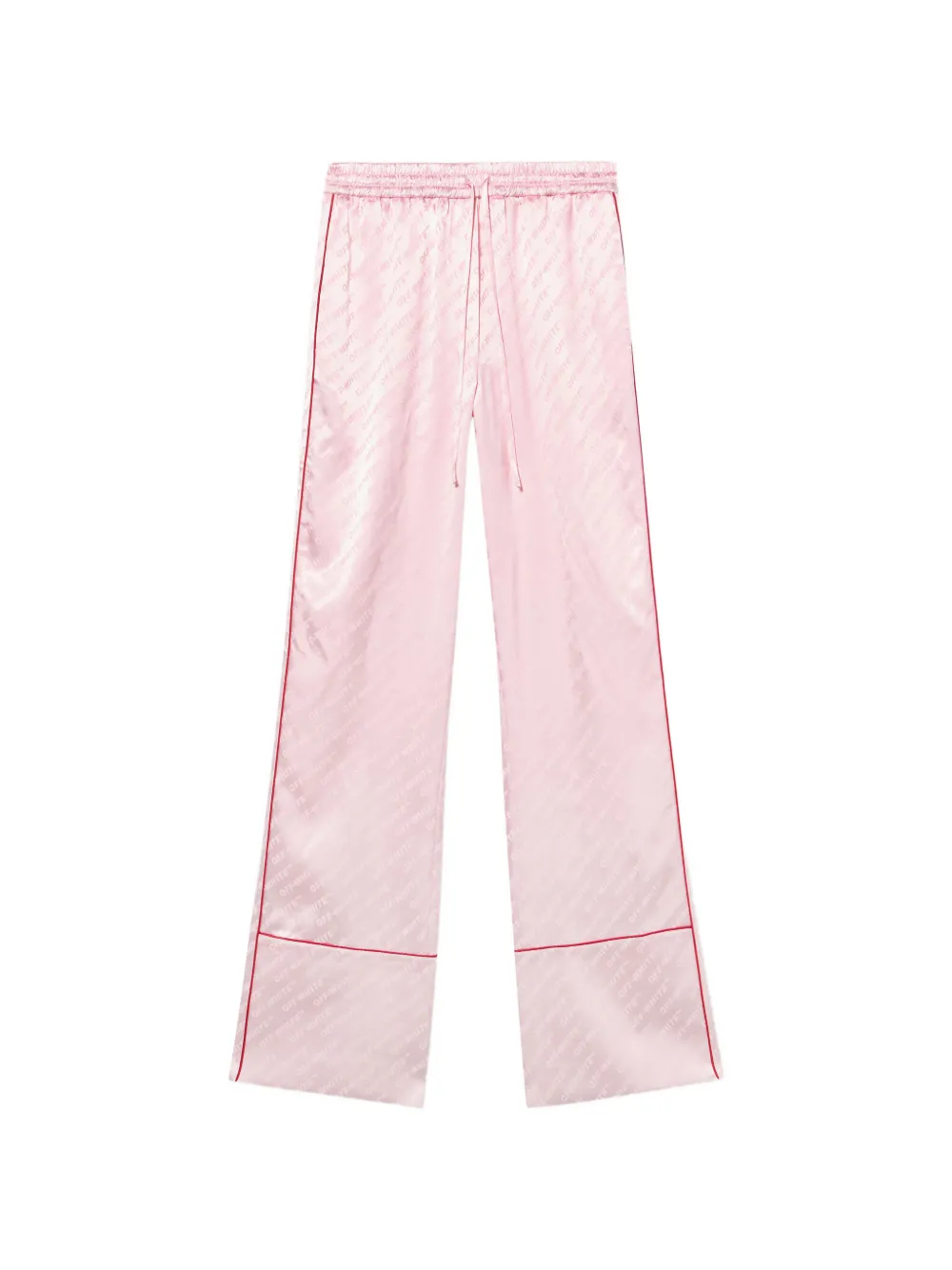 Off-White jacquard satin pajama trousers - Rosa