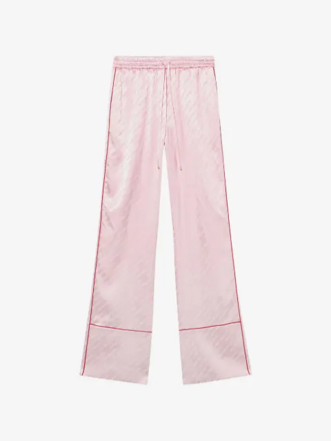 Off-White jacquard satin pajama trousers