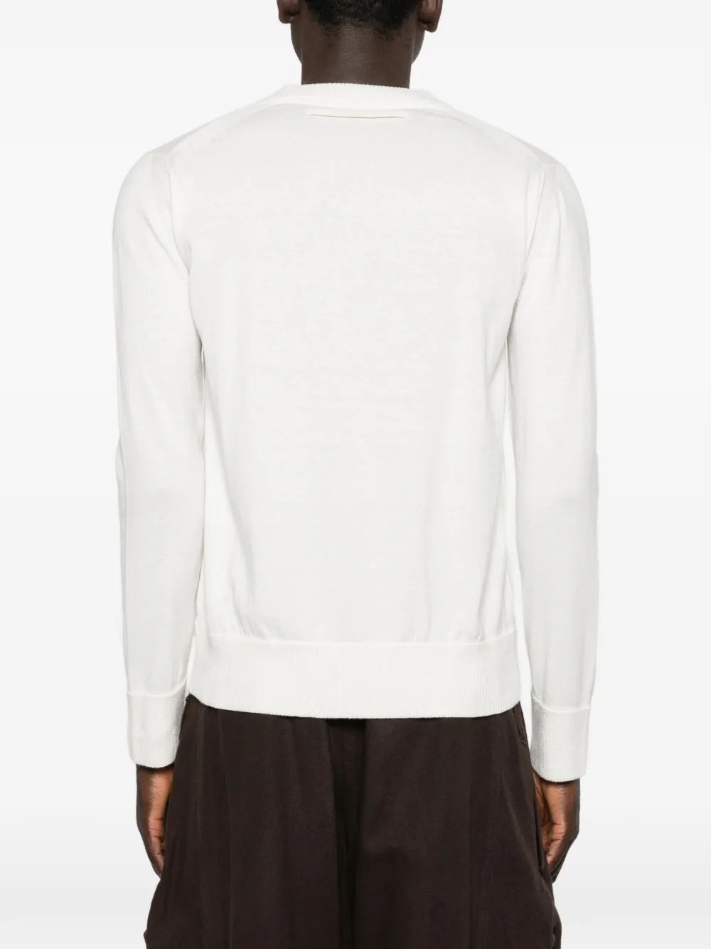 sacai Trui met ronde hals en lange mouwen Beige