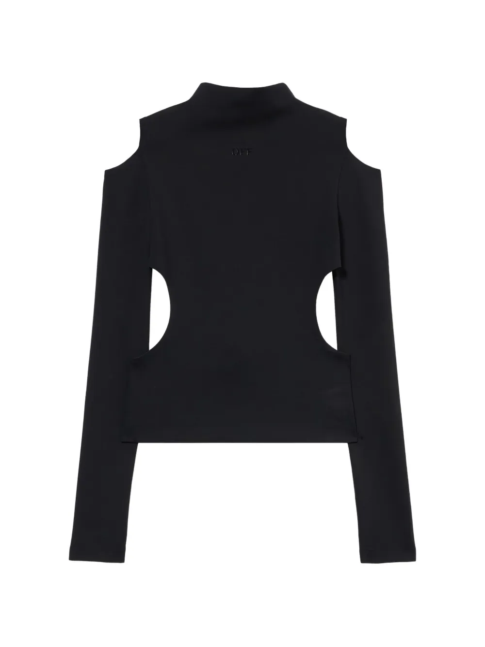 Off-White sleek meteor cut-out long-sleeved sweater - Nero