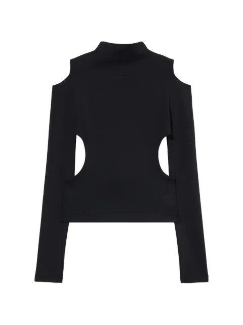 Off-White sleek meteor cut-out long-sleeved sweater