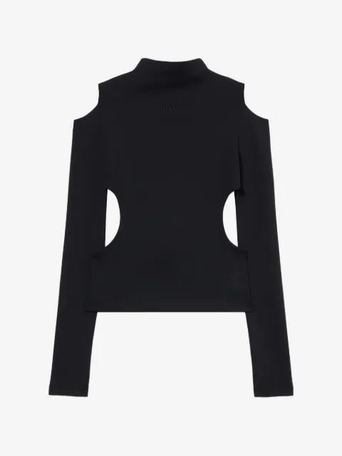 Off-White sleek meteor cut-out long-sleeved sweater