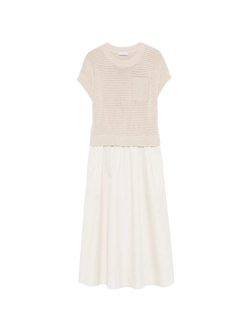 Peserico pocket knitted dress - Toni neutri