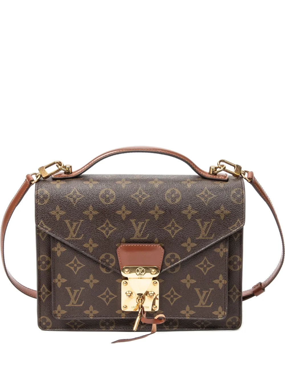 Louis Vuitton Pre-Owned Borsa tote 28 Monceau con logo - Marrone