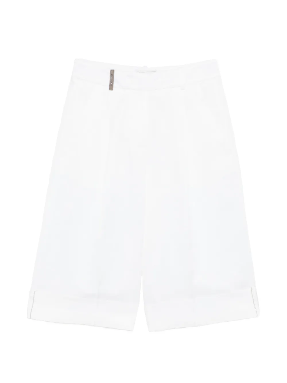 Peserico cuffed shorts - Bianco