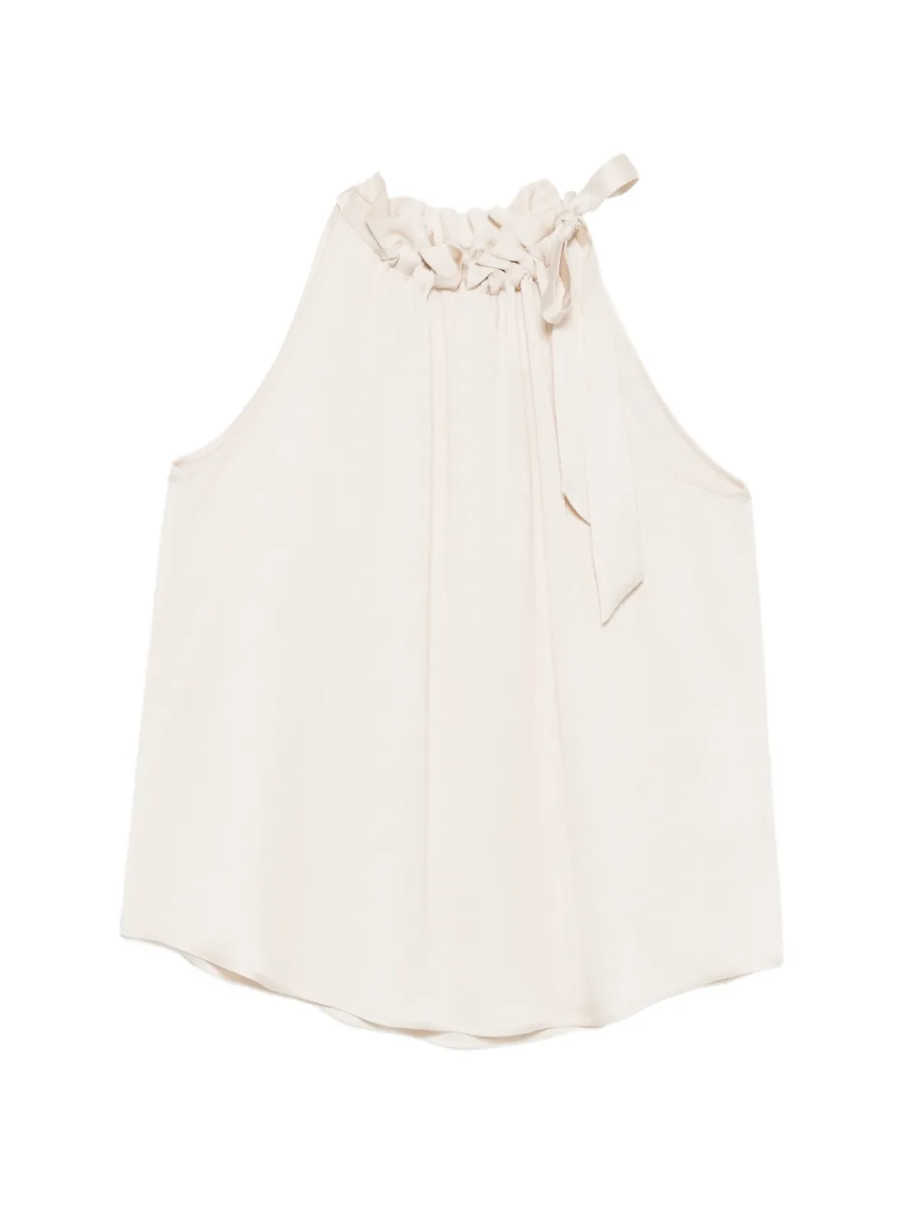 Peserico ruffled tie blouse - Toni neutri