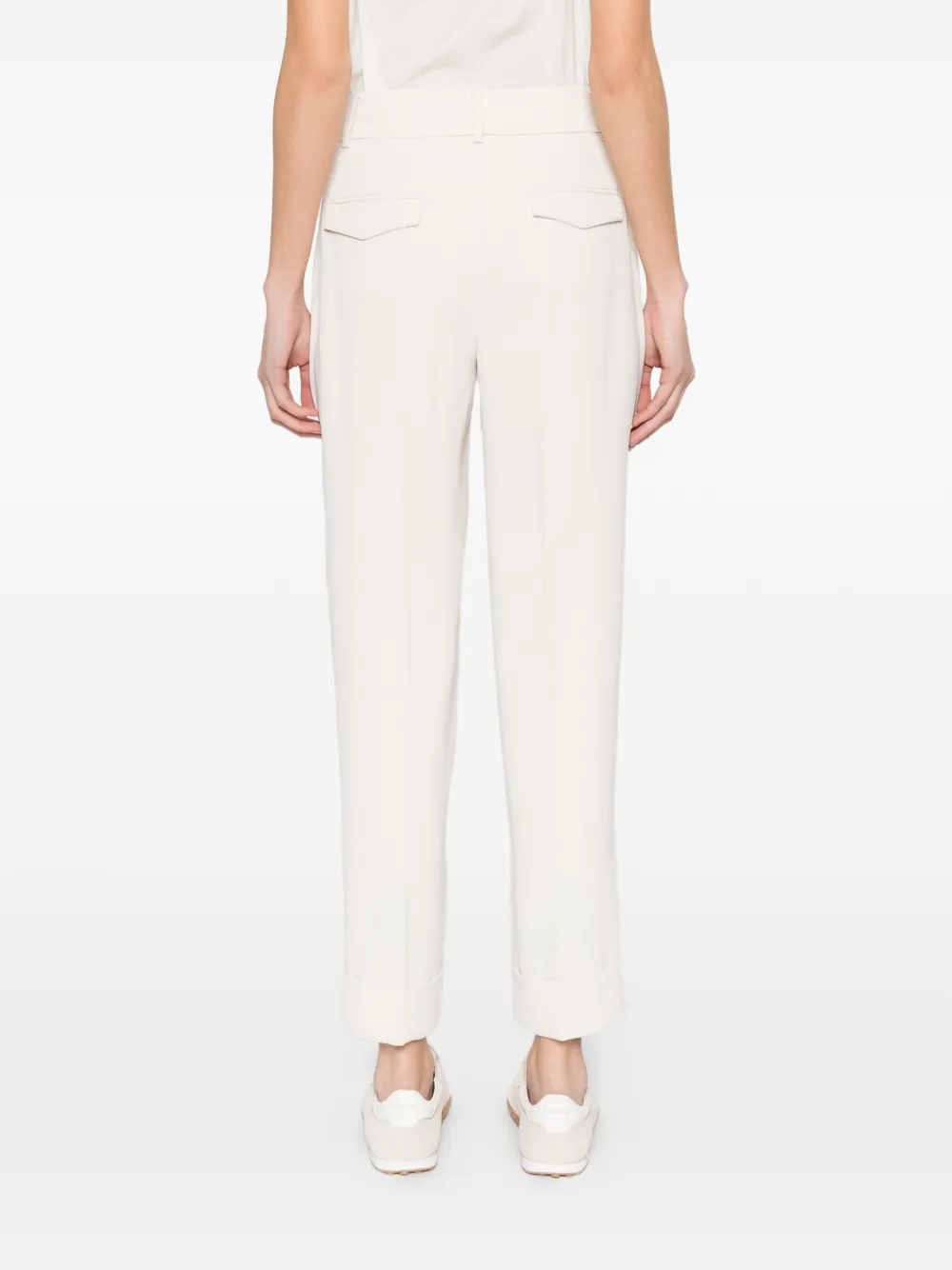 Peserico Pantalon met verborgen sluiting Beige