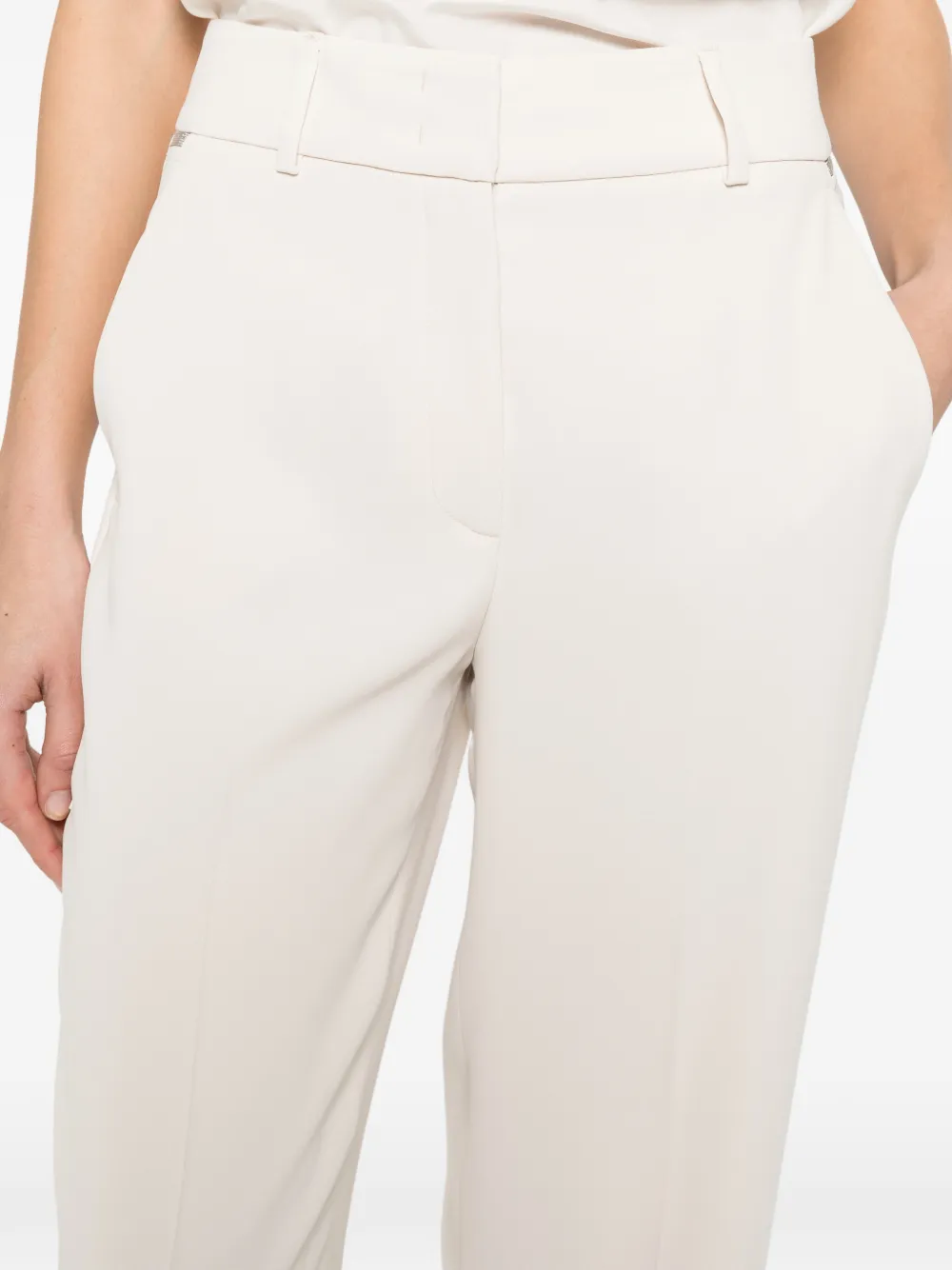 Peserico Pantalon met verborgen sluiting Beige