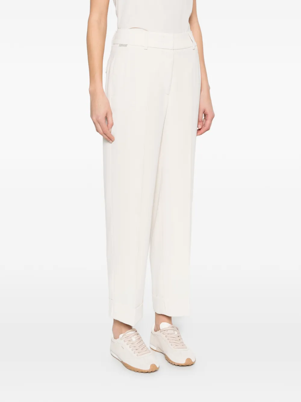 Peserico Pantalon met verborgen sluiting Beige