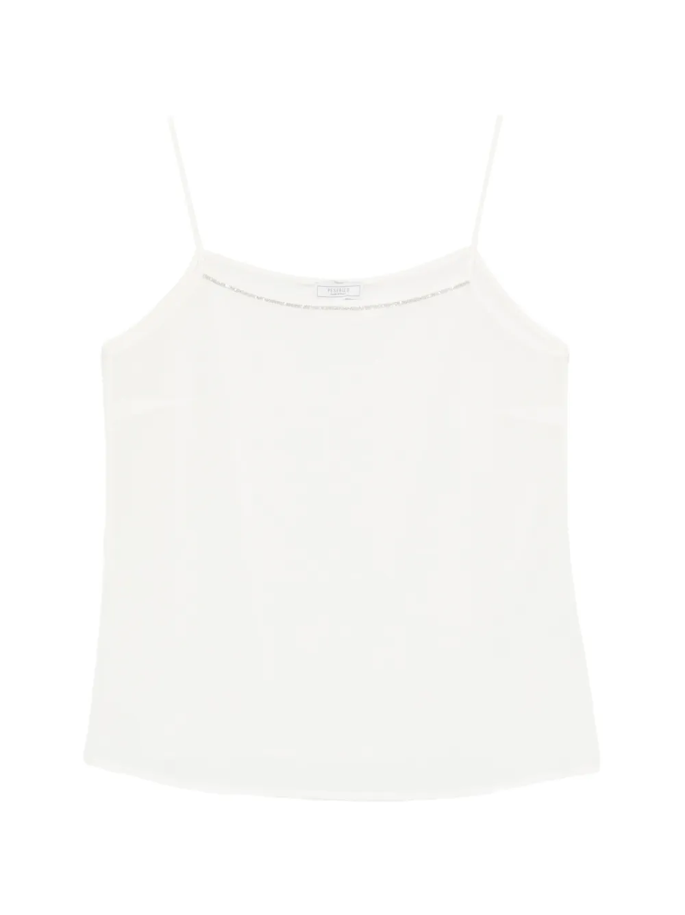 Peserico thin straps tank top - Bianco