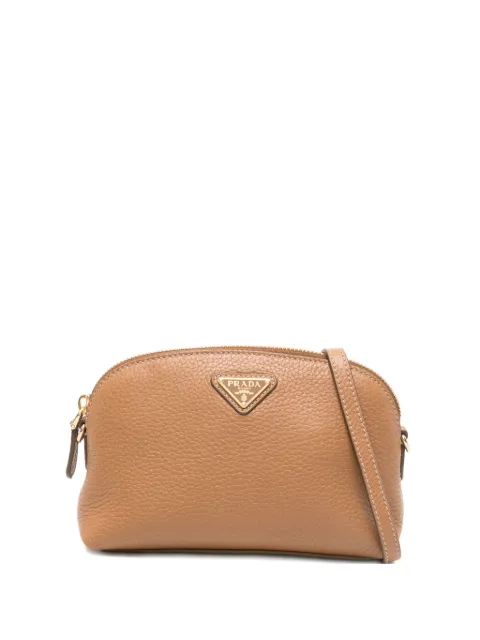 Prada crossbody-taske med trekantet logo