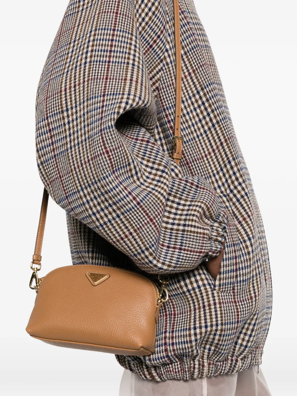  Prada Triangle-logo Cross Body Bag - Neutrals 