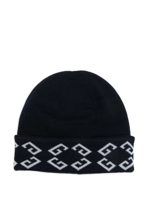 Givenchy geometric-motif beanie hat