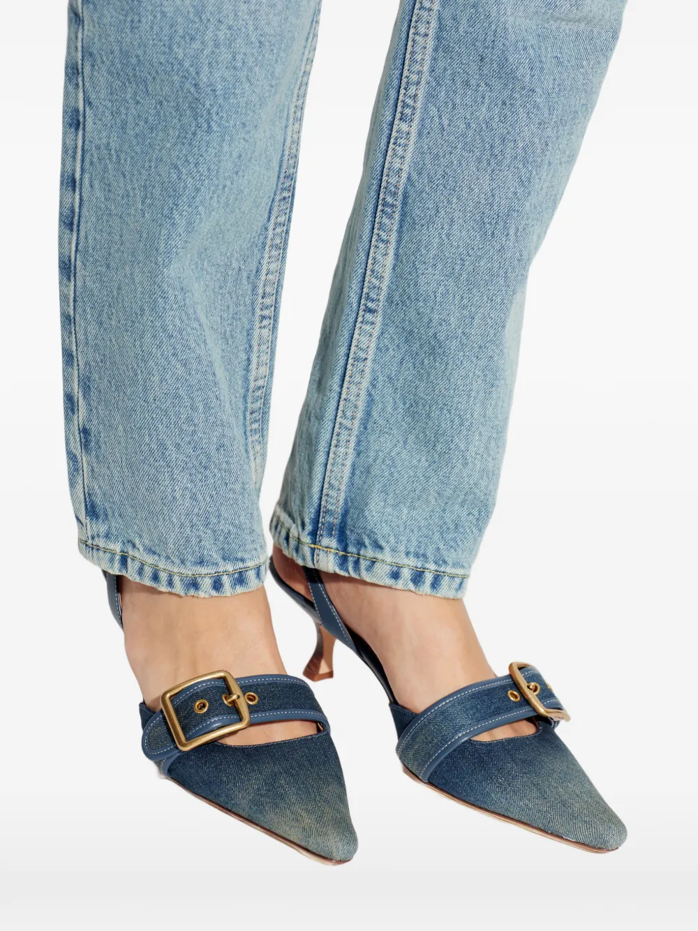 Coach Pumps met gesp Blauw