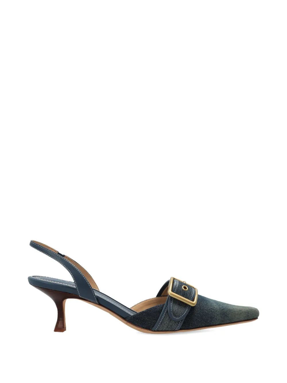 Coach buckle-detail heeled pumps - Blu