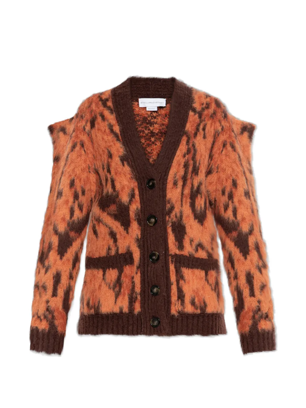 Stella McCartney Cloud Leopard-print cardigan - Arancione