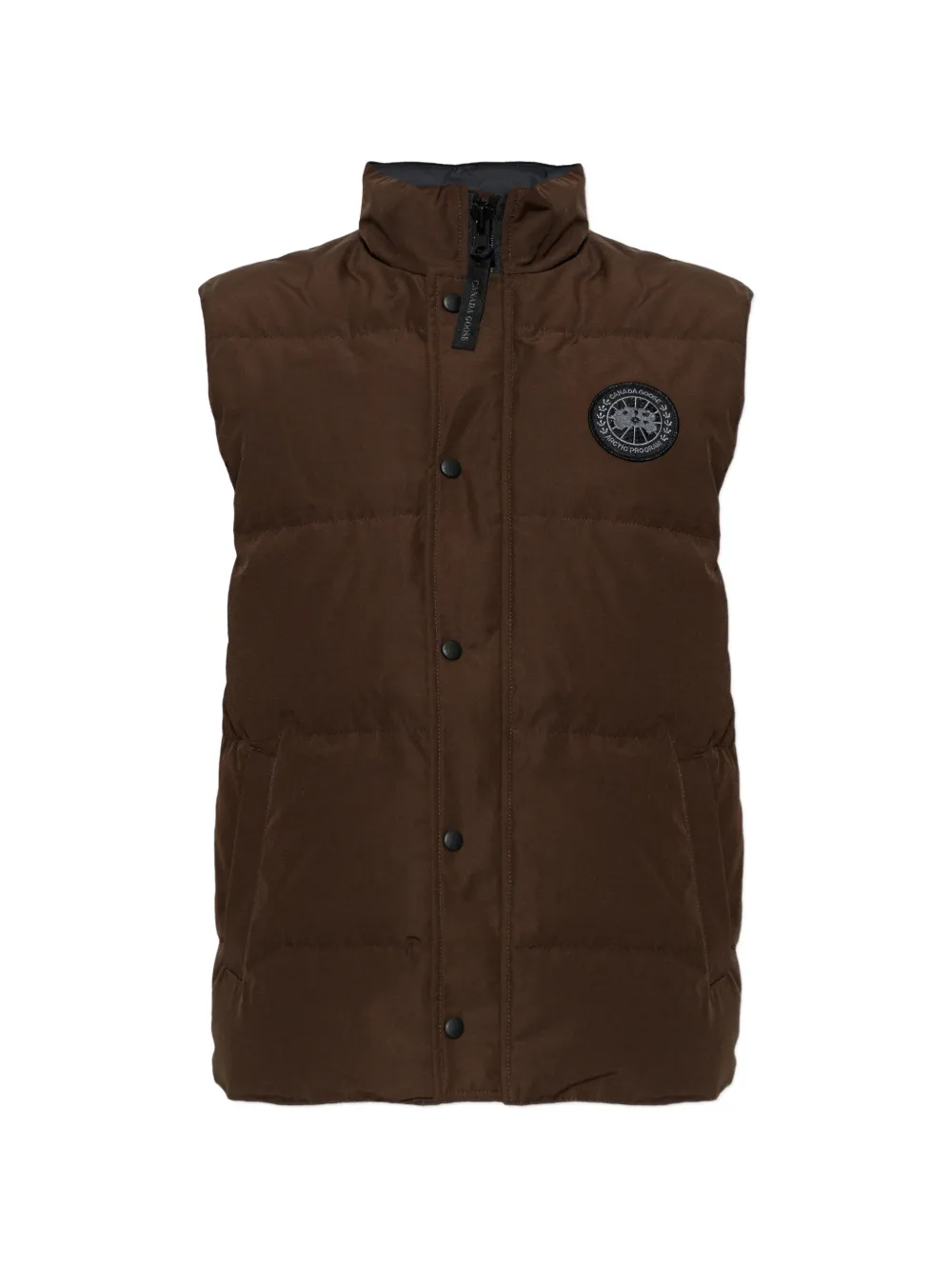 Canada Goose logo-patch padded gilet - Braun