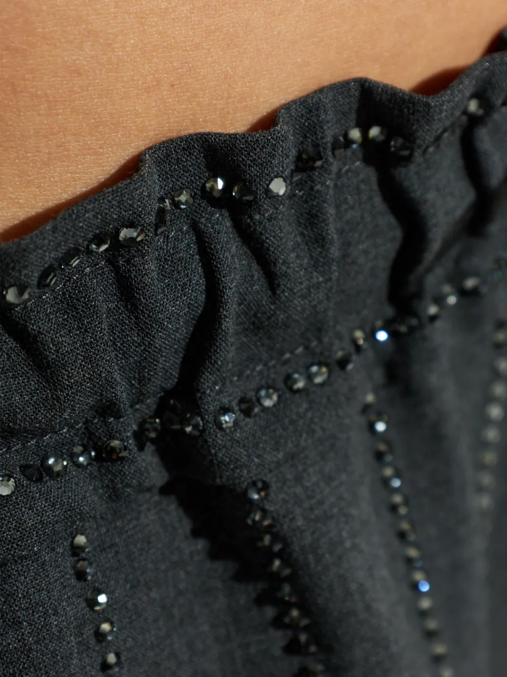 Self-Portrait Broek met trekkoord en kralen Grijs