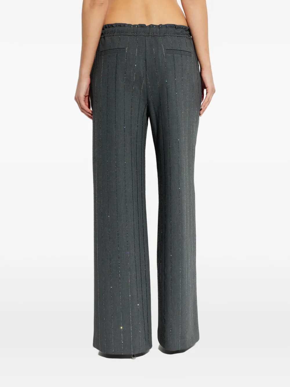 Self-Portrait Broek met trekkoord en kralen Grijs