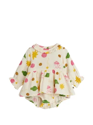 Mini Rodini ハートディテール ロンパース | ニュートラル | FARFETCH JP