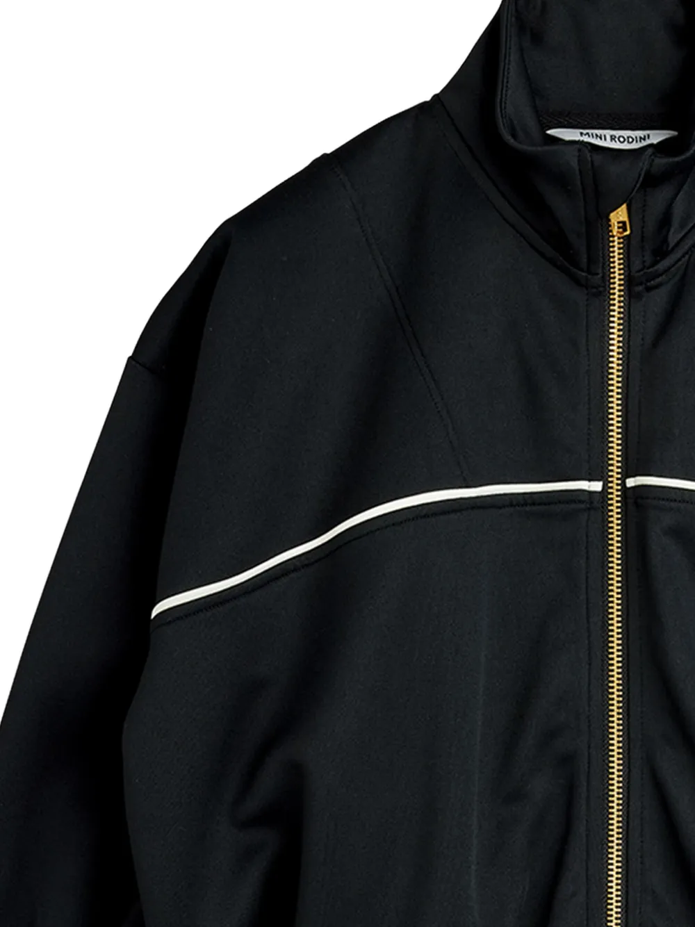 Mini Rodini Ritzratz trainingsjack met logopatch en rits Zwart