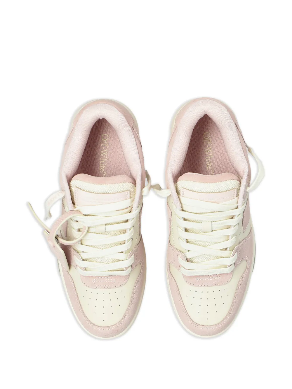  Off-white Out Of Office Lace-up Sneakers - Pink 