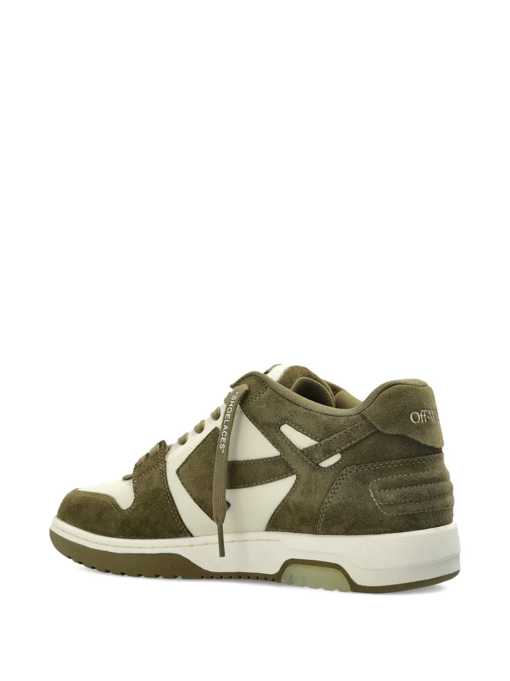 Off-White Out of Office arrows suede sneakers Groen