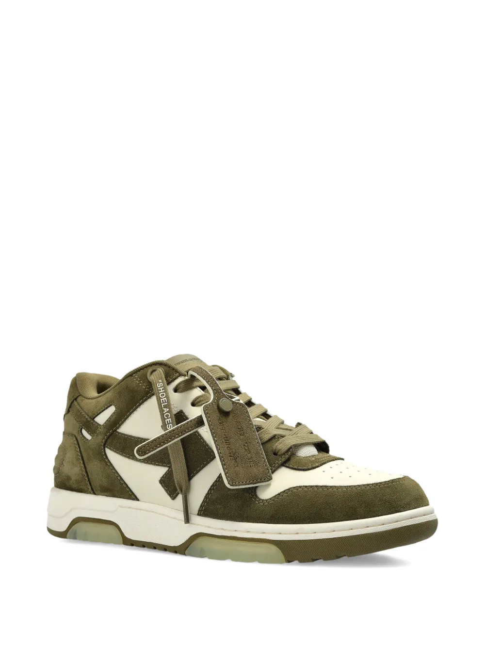 Off-White Out of Office arrows suede sneakers Groen