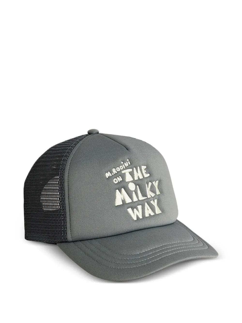 Mini Rodini lettering-embroidered baseball cap - Grigio