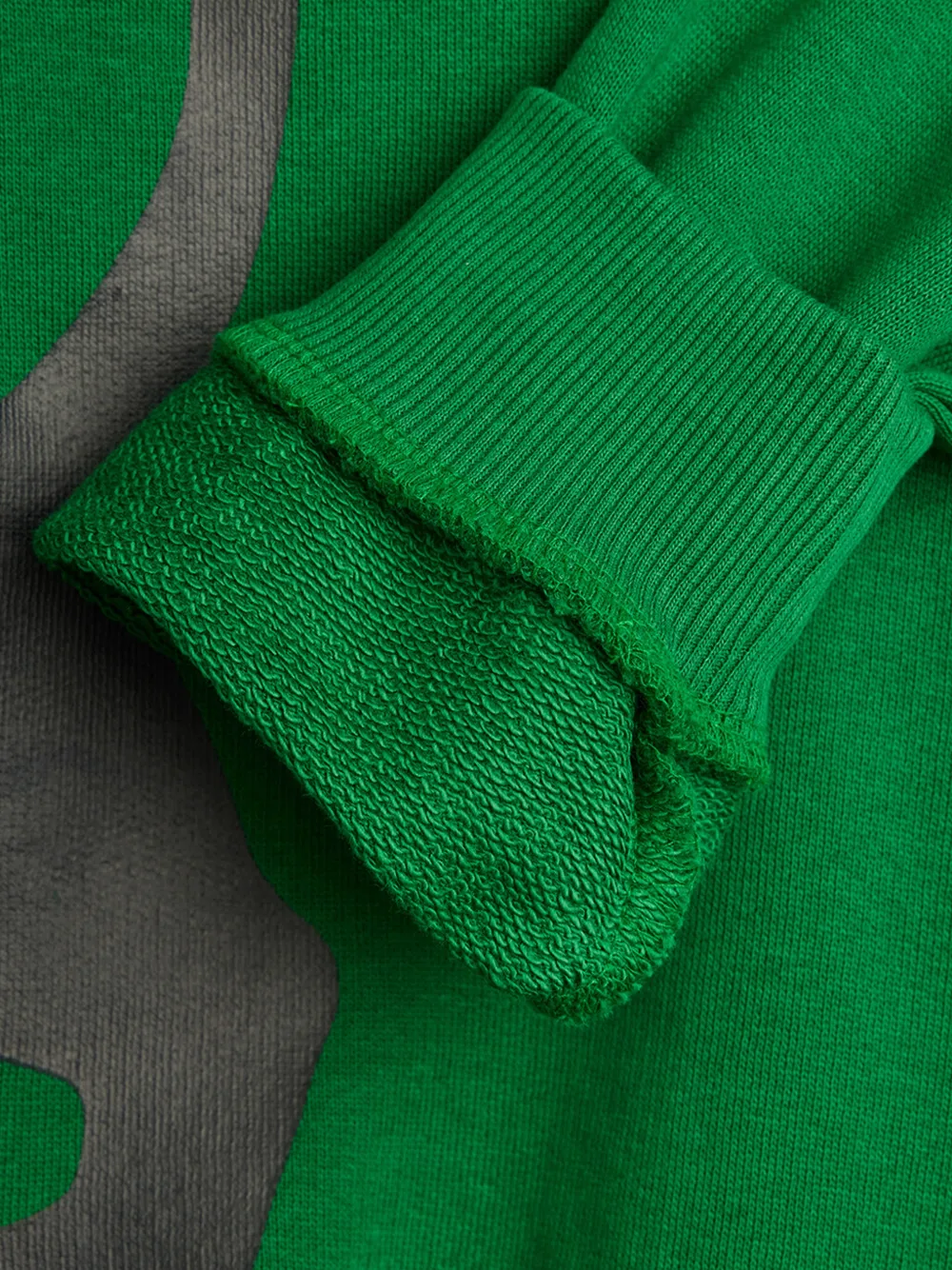 Mini Rodini Sweater met raglan mouwen en panterprint Groen