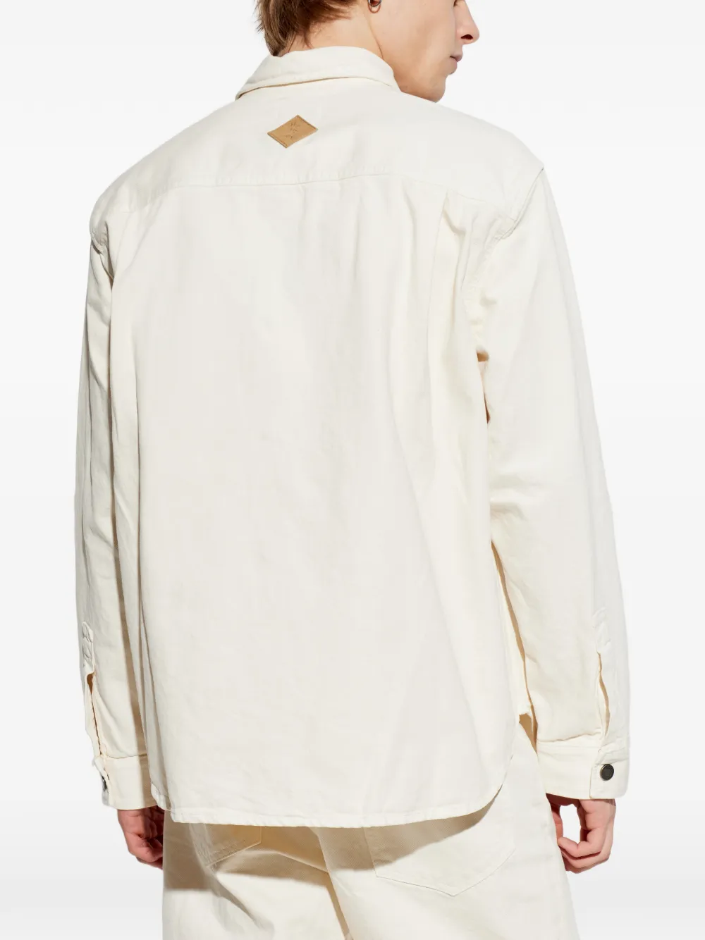 Haikure Arno shirt met opgestikte zak Beige