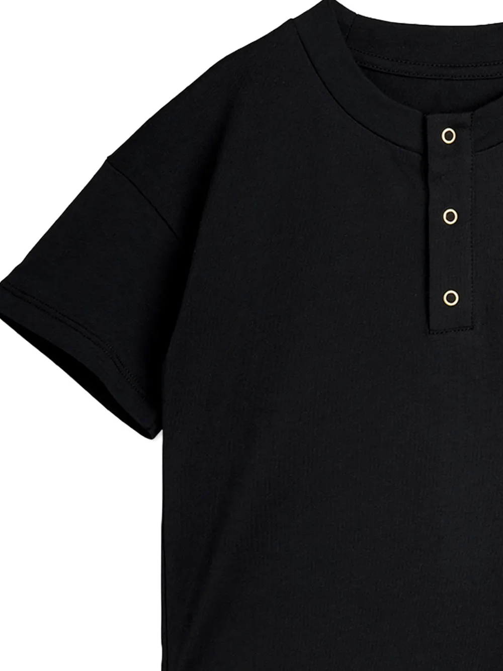 Half-Button Graphic-Prit T-Shirt