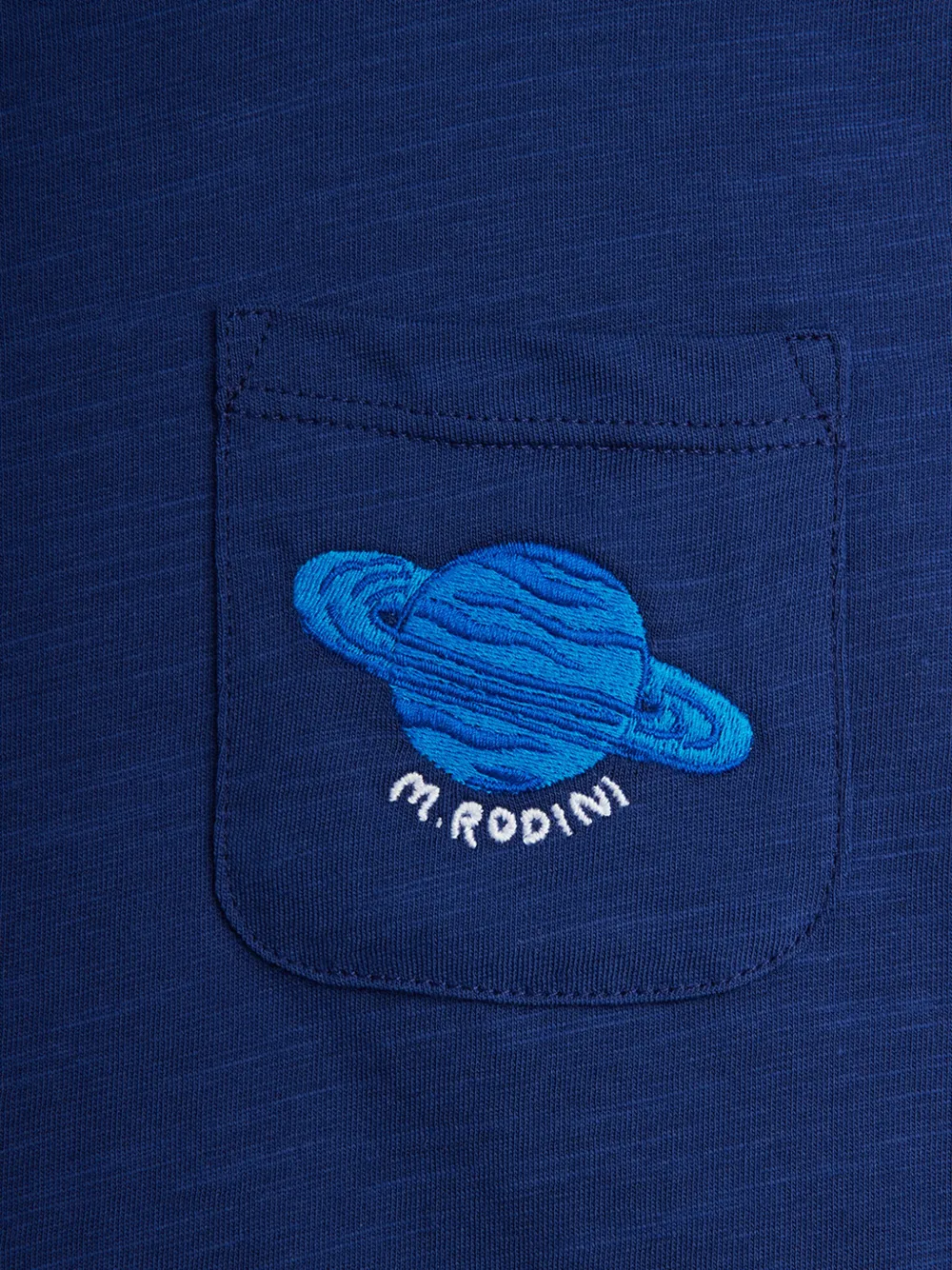 Mini Rodini T-shirt met borstzak Blauw