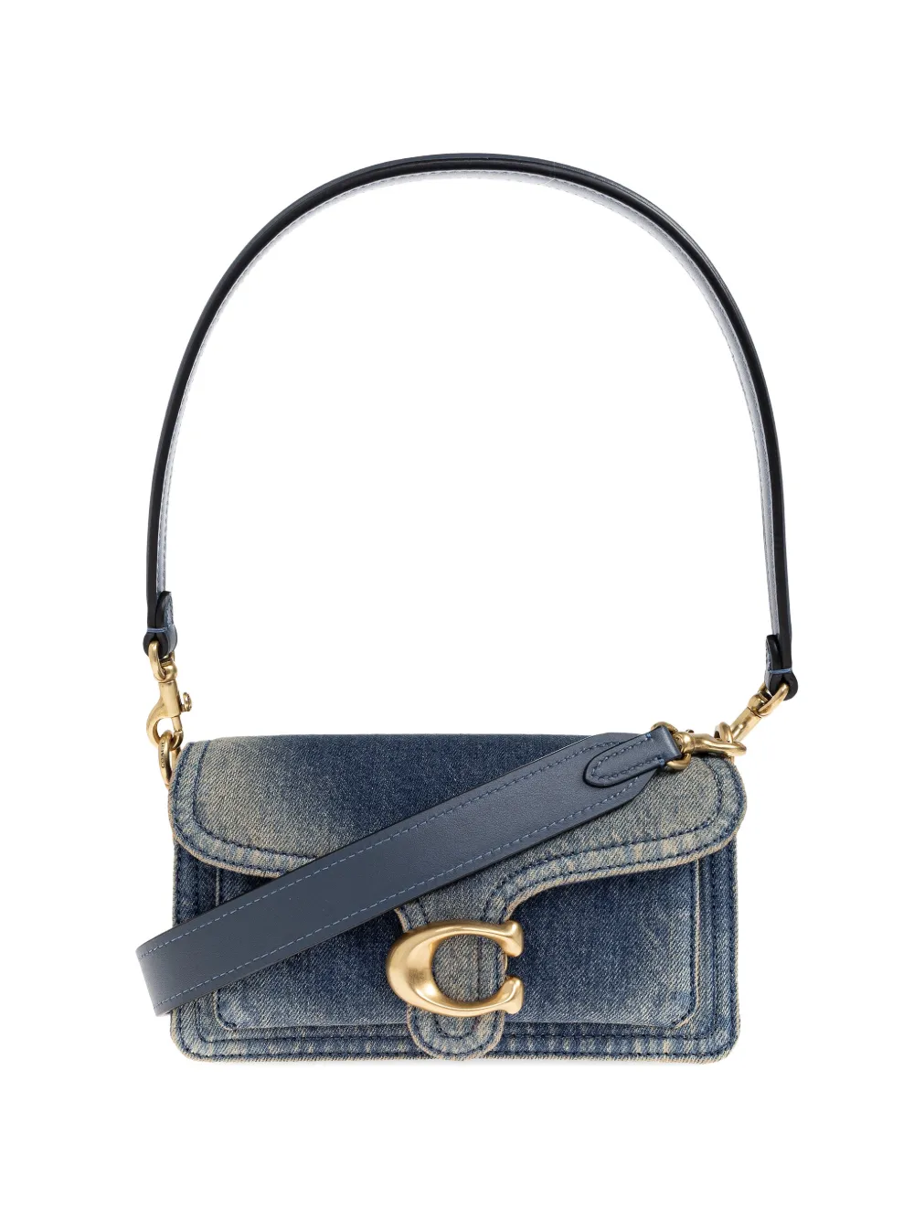 Coach 20 Tabby denim applique tote bag - Blu